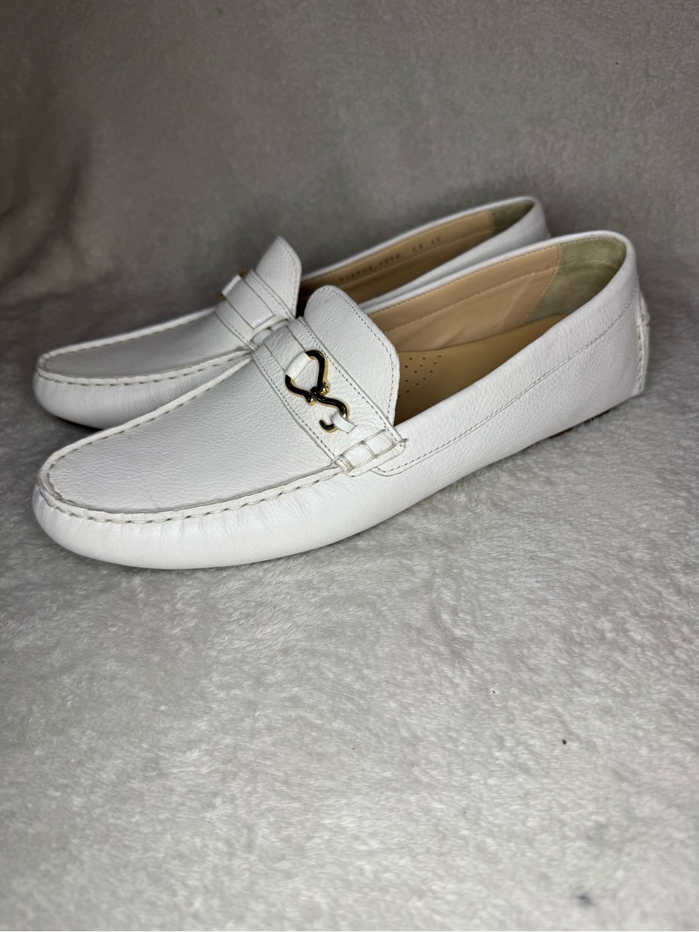 Cole Haan Nike Air White Leather Driving Loafers Size 10B - Picture 4 of 9